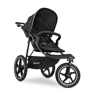 hauck Runner 2 – Robust All Terrain Stroller with XL Pneumatic Air Wheels, UPF 50+, Reclining Backrest from Birth up to 48.5 lbs., Height Adjustable Handle, XL Mesh Window