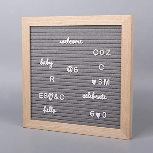 veeu Filz Letter Board als Fotoclips für austauschbare Buchstabenbrett Message Board Buchstaben Weiß minimalistisch