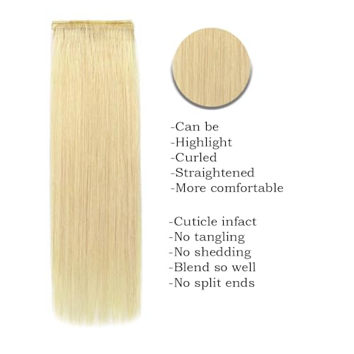 Image of Real 100% Human Hair 2Clip Extension Remy Straight Side Bangs Patch To Add Side Hair Volume LightBlonde Color Highlights | Soft Natural Looking Reusable Lightweight Clip Extension for Daily Use, Styling & Party Causal Wear | 18inch Hair Length (1pc)