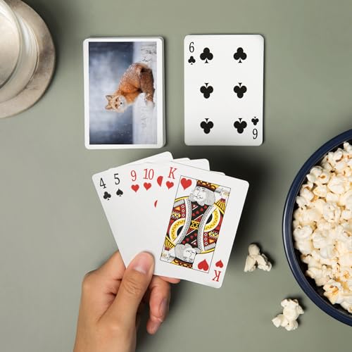 Baraja de póker Red Fox cubierta de nieve, 52 cartas miniatura 2