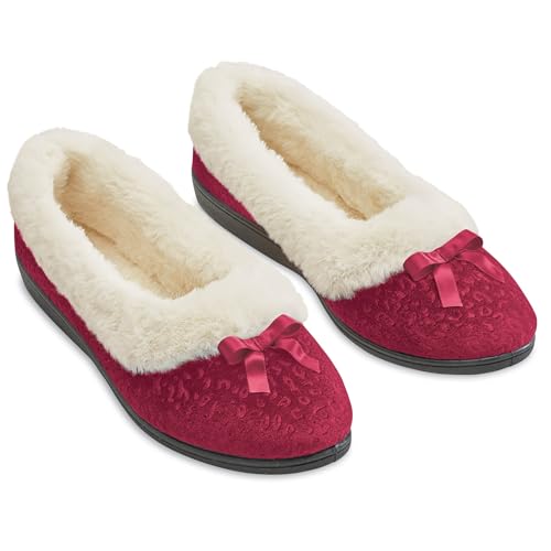 Collections Etc Velour and Plush Lining Finish Velvet House Slippers2