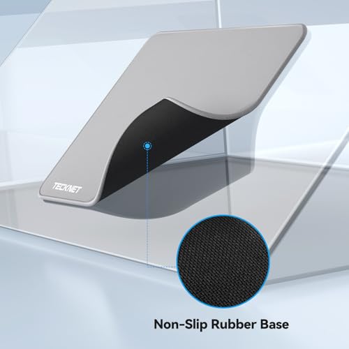 Image of TECKNET Mouse Pad with Anti-fray Stitching, Waterproof Surface & Non-Slip Rubber Base with Stitched Edges Gaming Mouse Mat for Laptop,Compatible with Laser and Optical Mice - Grayish White