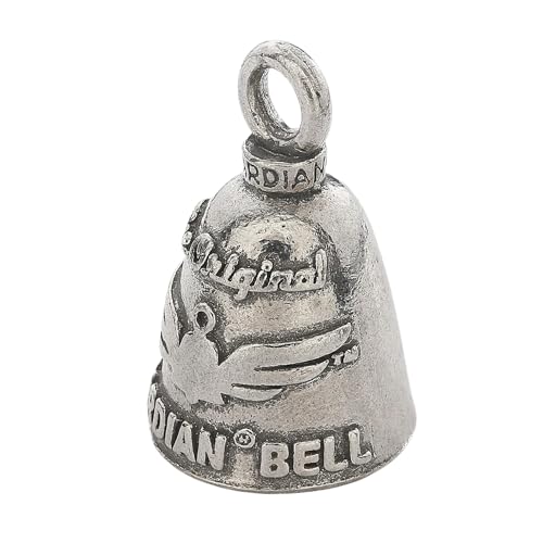 Guardian Bell Good Luck Bell w/Keyring & Black Velvet Gift Bag | Motorcycle Bell | Lead-Free Pewter | Made in USA