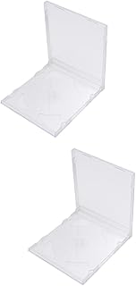 Homoyoyo 20 Peças Caixa De Disco De CD Transparente Capas De CD Claras Capas De Jóias Padrão Capa De Suporte De CD Capas De CD Quadradas Suporte De Armazenamento De CD Mídia Caixa De