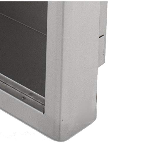 BBQGuys 14-Inch Stainless Steel Semi-Recessed 10 Lb. Fire Extinguisher Cabinet