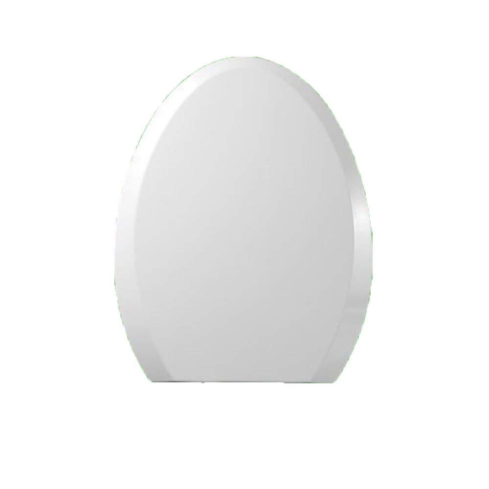 Asiento de inodoro con bisagra ajustable de cierre suave para inodoros en forma de V/U, color blanco, 34 x 40 cm