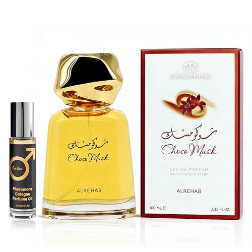 Image of AFLUXE Men's Eau de Parfum, Woody Fresh Cologne for Men, Long Lasting Modern Masculine Scent, 3.4 Fl Oz (100ml) Choco Musk 100ml&Pheromone