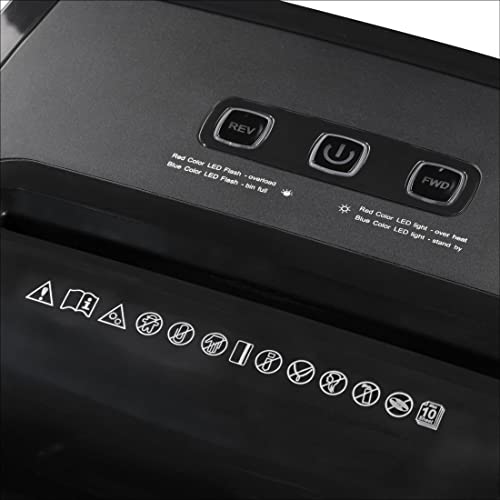 Hama - Distruggi Documenti Elettrico M10+, Taglio A Croce, Distrugge Anche Carte Di Credito, 20 Litri, Nero - 4