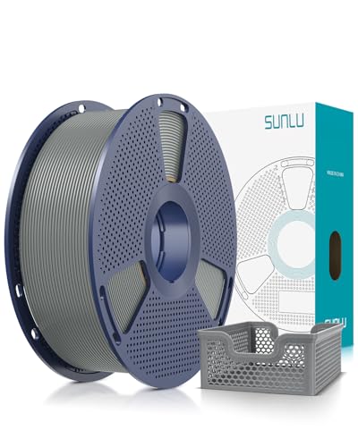 Image of SUNLU Upgrade PLA+2.0 3D Printer Filament, High Speed PLA Plus Filament 1.75mm, 30mm /s - 600mm /s Print Range, Tougher and Stronger, Dimensional Accuracy + /-0.02mm, 1KG Spool(2.2lbs), Grey