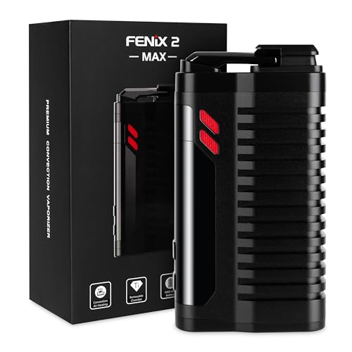 FENiX 2 MAX Vaporizador para hierbas y extractos | Convección real | Cámara de titanio | Batería de 4800 mAh | USB C *Negro*