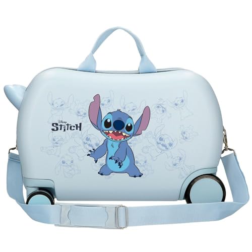 Disney Joumma Happy Stitch Children's Suitcase, Blue, Children's Suitcase3