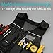 N NOAH Jobsite Tool Vest for Men, Adjustable, Durable 1680D Fabric, Breathable, Multiple Pockets, Reflective Stripe, Vest for Construction Worker, Electrician, Carpenter, for Outdoor Activities