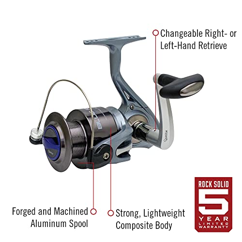 Lightweight Quantum Blue Spinning Fishing Reel