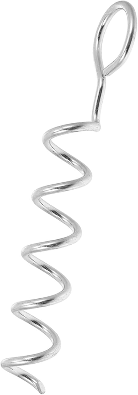 Heavy Duty Metal Dog Stake with Handle Ground Anchor Spiral Tie-Out Stake for Outdoor Camping and Backyard Use