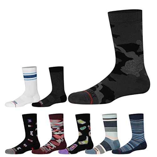 SAXX Underwear Co. Men's Whole Package Crew Socks With Built-In Arch Support, Core