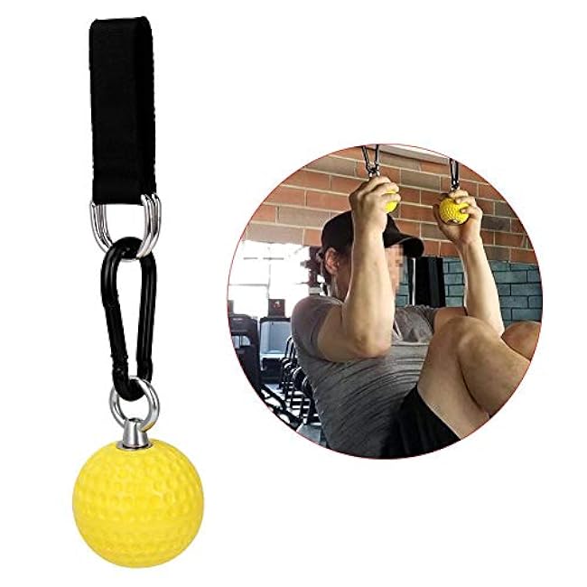 Climbing Pull Up Hold Grips Climbing Solid Training Cannonball Bomb Ball for Straps for Finger, Forearm, Biceps, Back Muscles, Pull Up Arm Strength Training Hanging Ball