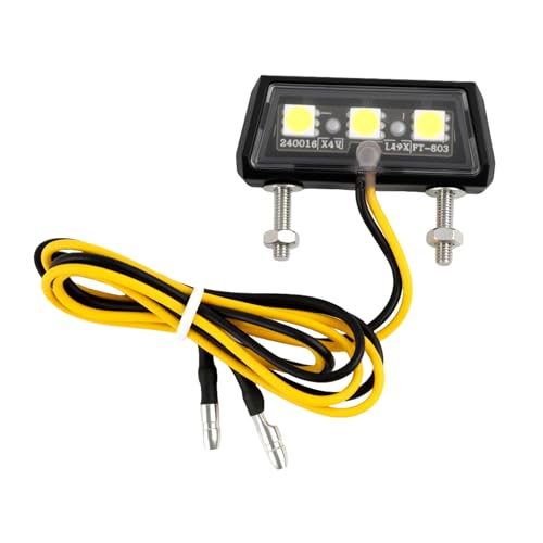 CAIHINIER Motorrad Kennzeichenleuchte 3 SMD LED Chip, 12V Motorrad LED Kennzeichenbeleuchtung, Universal Kennzeichenleuchte für Quad ATV Mini Tiny Lampe