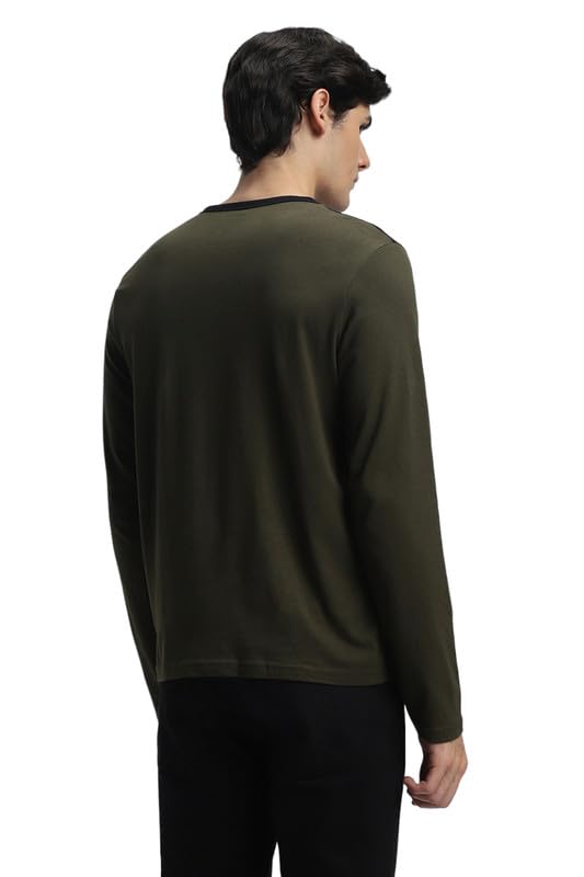 Image of Dennis Lingo Men's Cotton Henley Neck Tshirt, Regular Fit Long Sleeve