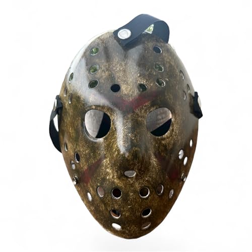 Masque Jason hockey foncé plastique Halloween accessoire déguisement horreur slasher