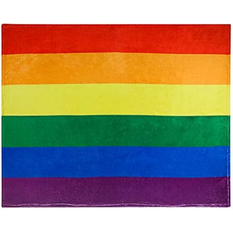 Koltose by Mash Pride Throw Blanket, Gay Pride Flag Blanket, Super-Soft Extra-Large LGBT Rainbow Pride Blanket (127 cm x 150 cm), Couch or Sofa, Gay Pride Accessories, Lesbian Pride Blanket Cover