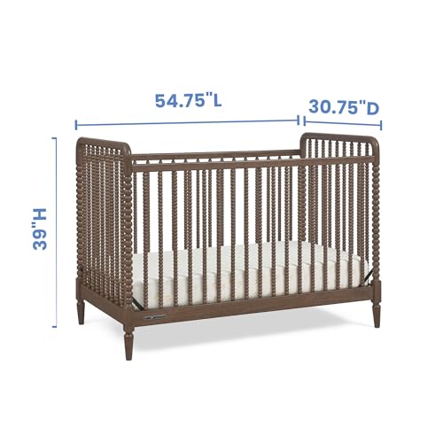 Image of Delta Children Saint 4-in-1 Convertible Crib - Greenguard Gold Certified, Teak Brown