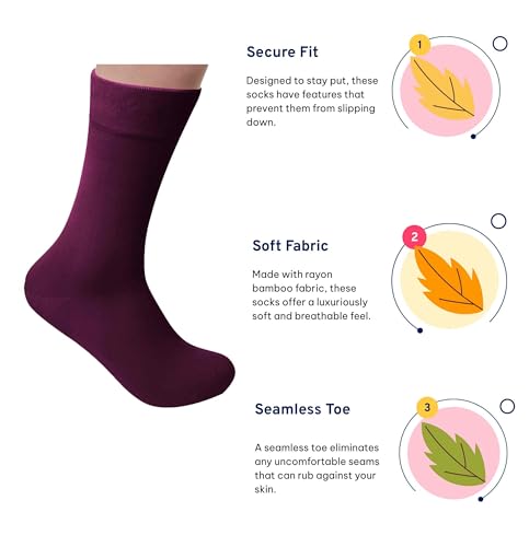 Rambutan Men's Space Collection Bamboo Rayon Seamless Dress Socks, Multi-Color2