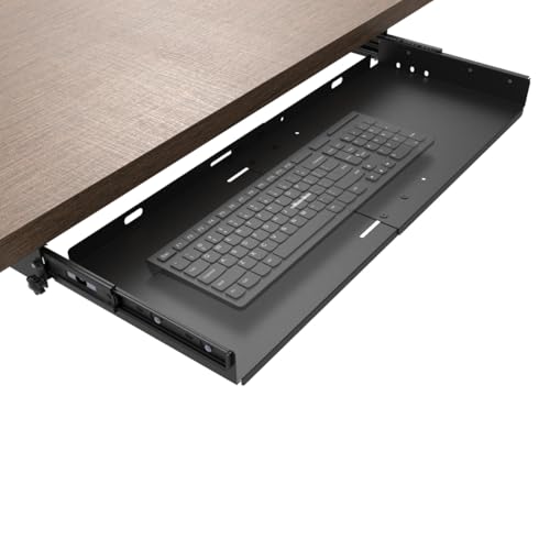 JINGCHENGMEI Sliding Keyboard Tray for Under Desk