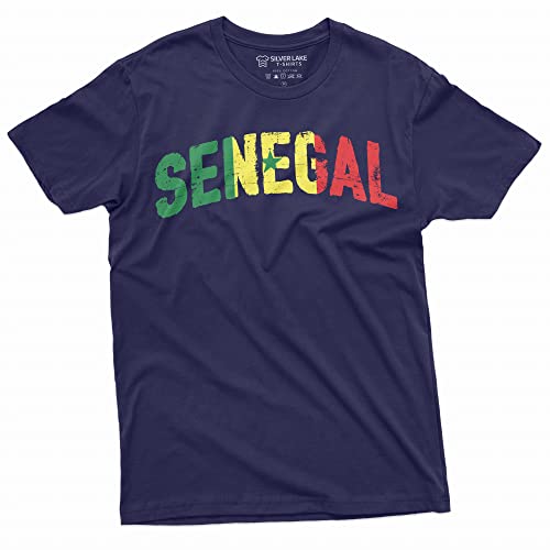 Senegal T-Shirt Republic of Senegal Flag Text National Patriotic Senegalese T-Shirt2