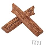 CLISPEED 2 piezas Mango de Madera Ergonómico para Cuchillo de Cocina Resistente y Antideslizante con Remaches Incluidos para Fácil Instalación y Reemplazo Paquete de Unidades