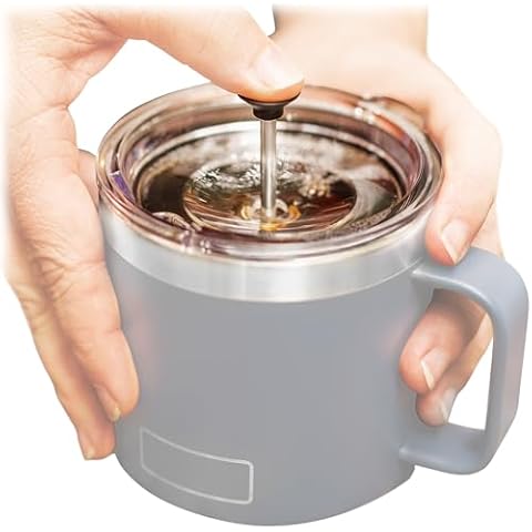 COLETTI Travel French Press compatible with YETI Rambler 14 oz — Travel Coffee Maker, Tumbler Accessories — Turn Your Tumbler Into a Travel Coffee Maker Cover