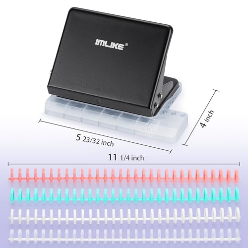 image for IMLIKE 10-Hole Binding Machine for Planners - Metal Manual Binding Sys