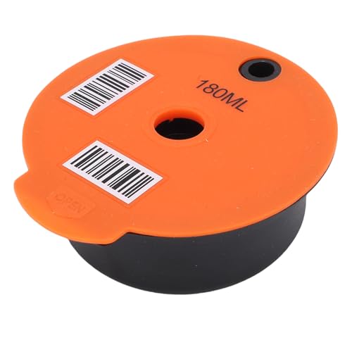 Generic Cápsula de café Recargable Reutilizable, Filtro de Cápsula, Fácil Mantenimiento, Sabor Delicioso para Uso Doméstico, PP Negro, 1 Juego (180ML)