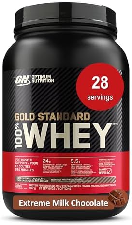 Optimum Nutrition Gold Standard 100% Whey Protein Powder, 907g - ...