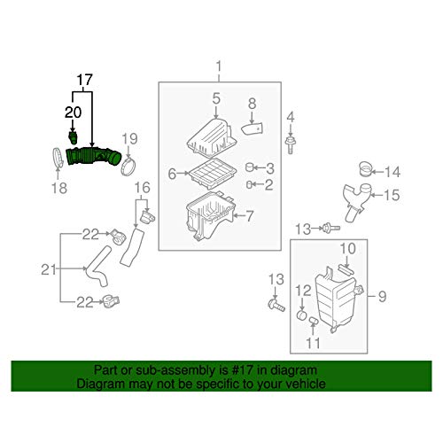 Air Cleaner Intake Hose For Chevy Aveo Aveo5 Pontiac G3 4Cyl 1.6L 96439858 696-102 2004 2005 2006 2007 2008 Air Flow Meter Boot Tube Duct 696102 #TOP6