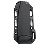 Kydex Sheath fits Ka-Bar Becker BK2 and BK22 with Tension Adjustment & Molle Compatible (Black)