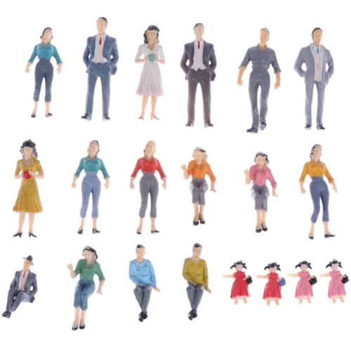 Figurines peintes 1/25 en plastique pour maquette architecturale et projet de décoration