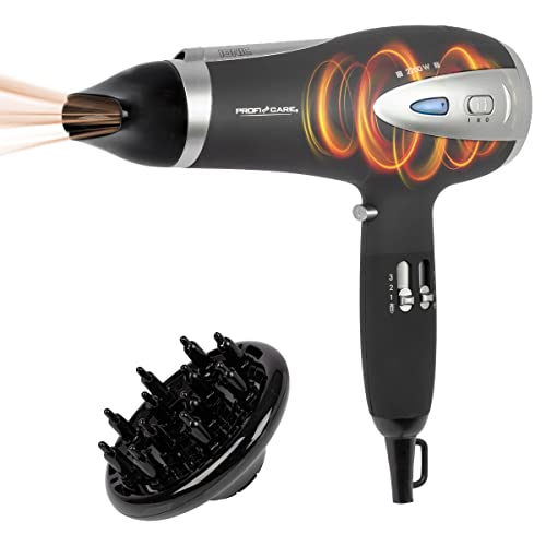 ProfiCare Sèche-cheveux avec fonction ionisation, 2200 W, sèche-cheveux de voyage extra léger, 3...