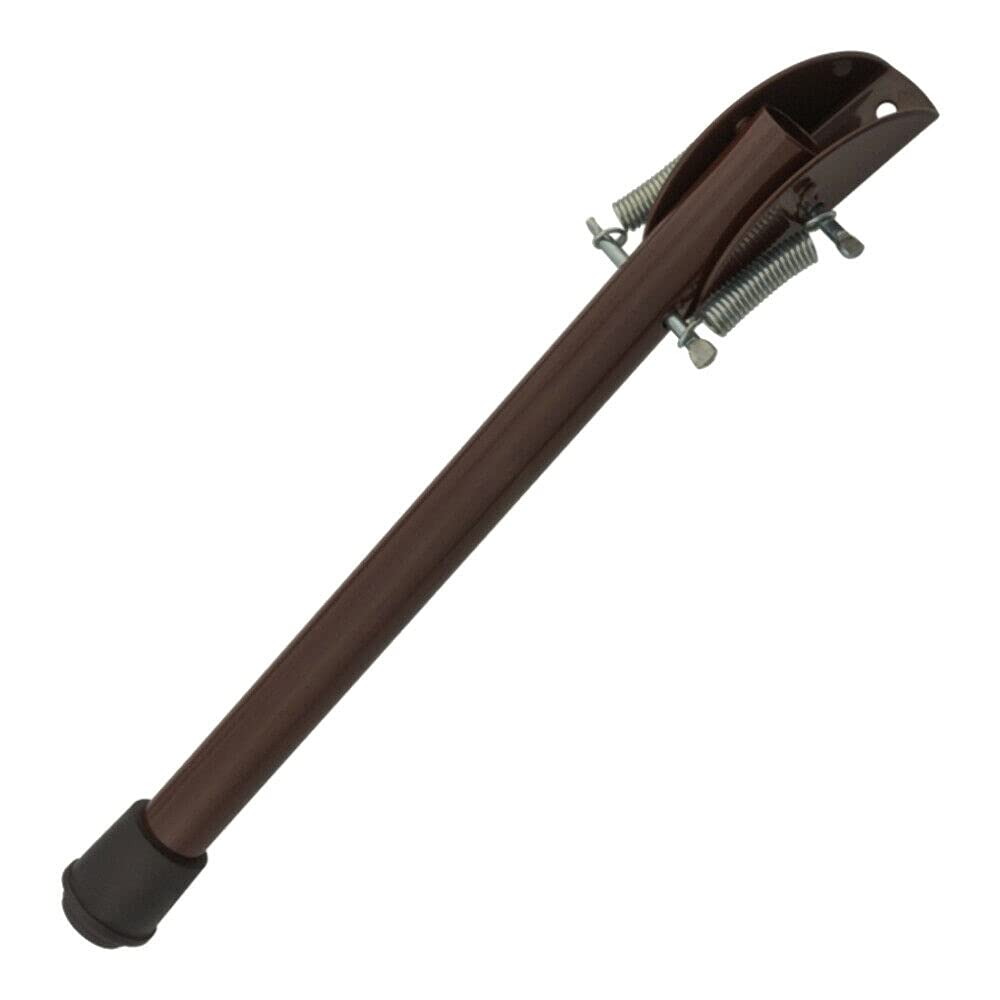 Soladirect Brown 20 Cm / 8 In Kick Down Door Stop - Keep The Door Stay Open For Garage Gate Home Office Metal Door Stopper With Rubber Bumper