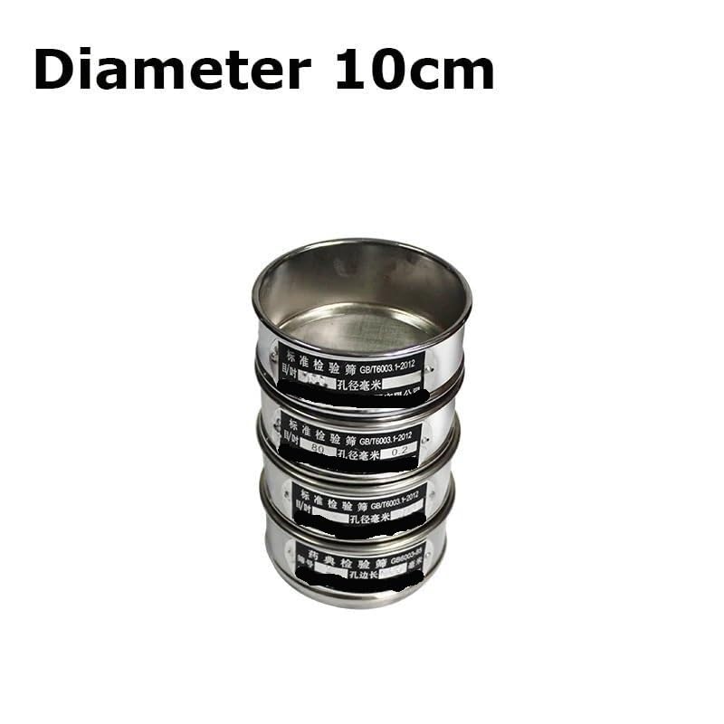Tamiz de prueba de laboratorio estándar: 10 cm de diámetro, malla de filtro SUS 304, marco cromado, malla 10-500, 1 unidad(500 mesh(0.0308mm))