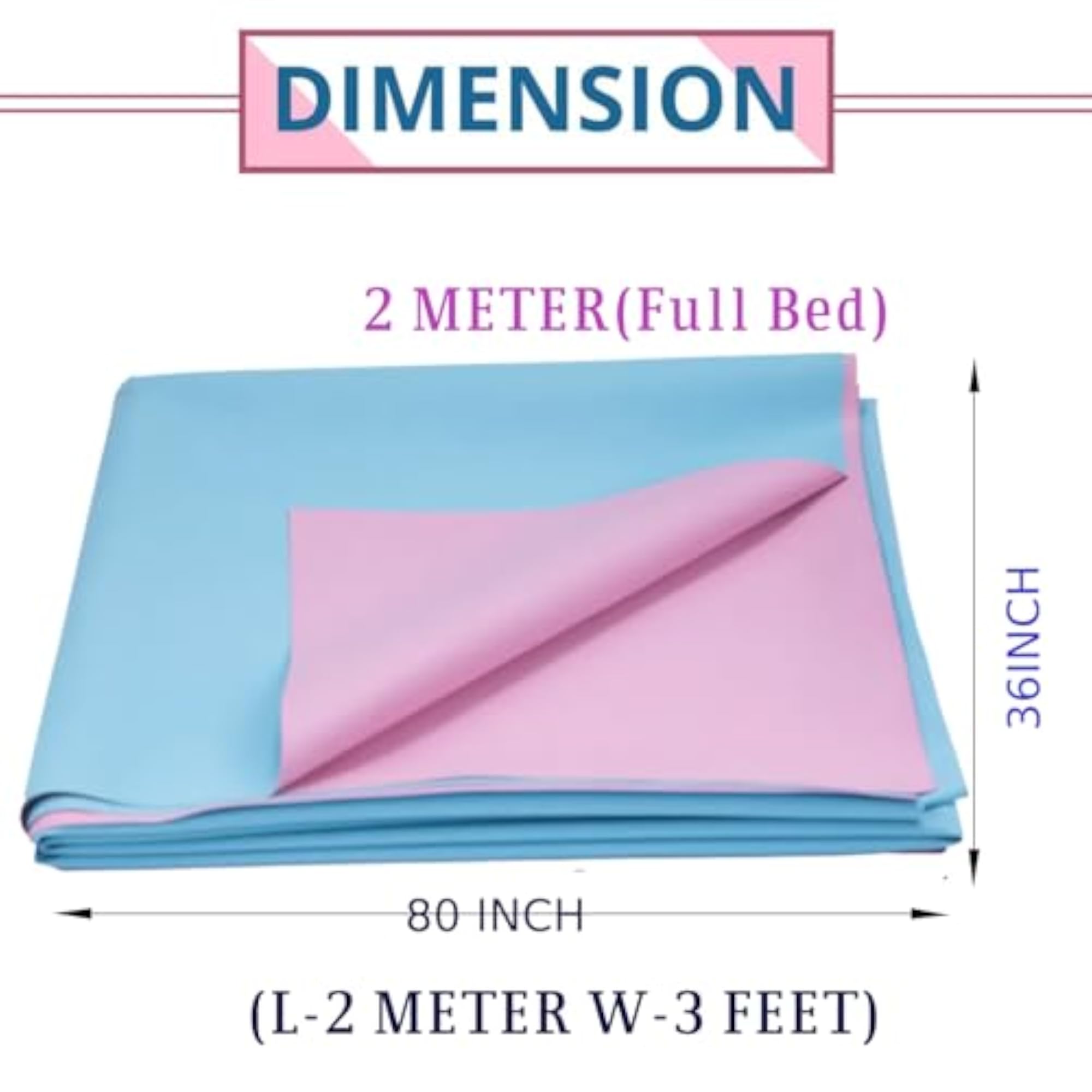 Waterproof Dry Rubber Bed Sheet, Premium Washable