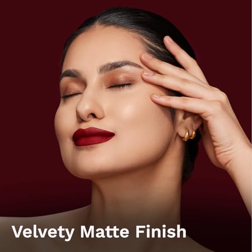 Image of Pilgrim Matte Bullet Lipstick Intense Colour Transferproof & Smudgeproof Maroon Affair-23