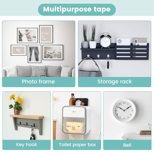 Double Sided Nano Tape Heavy Duty, Strong Sticky Extra Large (3.0m*3cm*2mm) Removable Mounting Tape, Clear Multipurpose Wall Decor Adhesive Tape for Poster, Picture Hanging, Carpet, Photos Frames - Image 3
