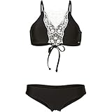 black bikini shorts High neck bikini top O\'Neill Damen PW Lace Praaia Maoi Bikini Set, Schwarz (Black Out), 40
