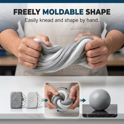Image of Steel Reinforced Epoxy Putty, 2026 New Waterproof Heat-Resistant Epoxy Putty Repair Kit, Portable Multi Surface Repair Putty for Pipe and Railing Repair (1, White)
