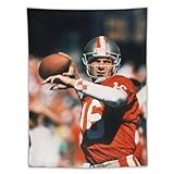 TINCHEW Poster imprimé de football américain Quarterbacks Joe Montana - Décoration d'intérieur - Décoration moderne - 152,4 x 203,2 cm