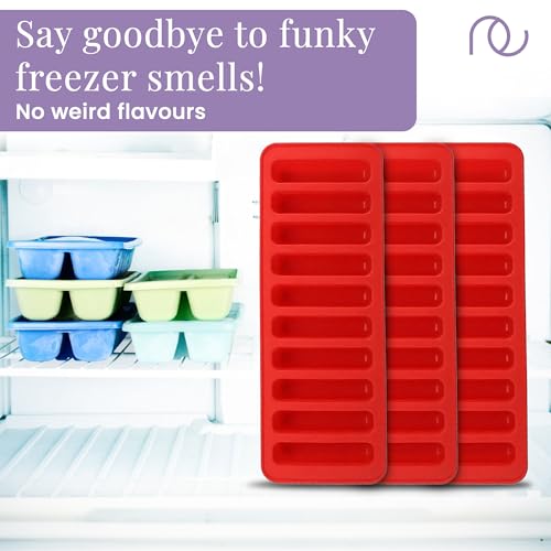 Image of Frenchware Multipurpose Ice Cube Tray Mould with 10 Cavity Mould, Red | Small Rectangle Shapes, For Cocktail, Whiskey, Coffee, Fruit Juice