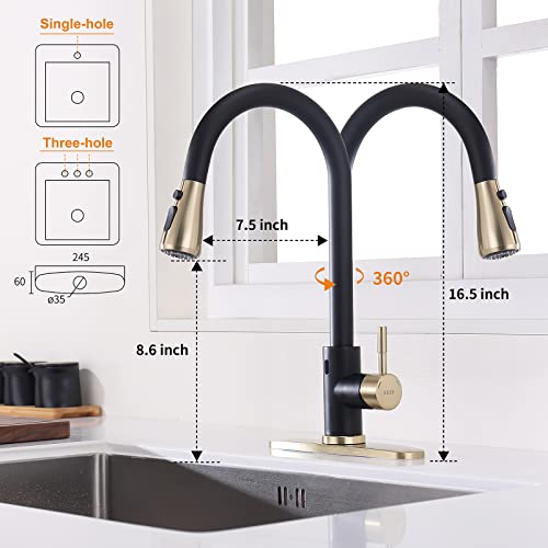Grifo extraíble de arco alto con sensor inteligente y diseño monomando 4
