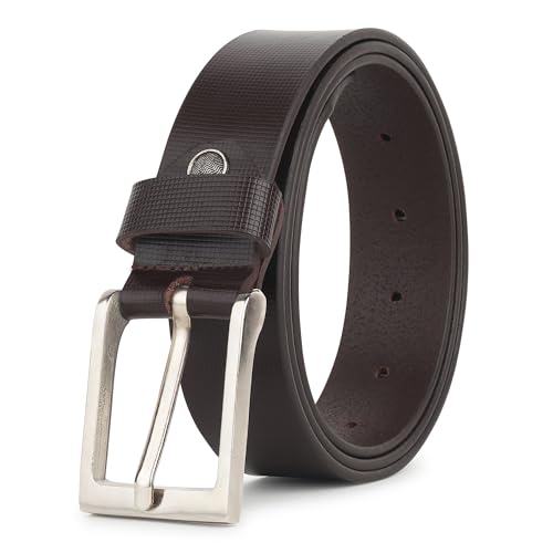 Image of HAYES LONDON Genuine Leather Belt for Men, Original Top Grain Formal and Casual Belt, Lifetime Leather Warranty (34, Sigma Brown)