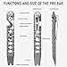 TISUR Titanium EDC Pry Bar, Keychain Pry Bar Multitool With Bottle Opener, Pocket Small Crowbar for Men Outdoor