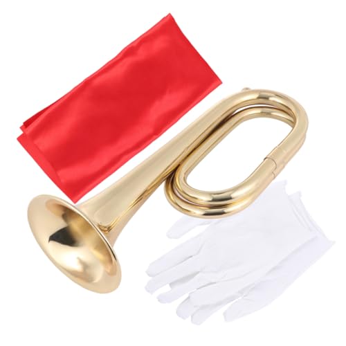 OFFSCH Beginner Trumpet for Students Trumpet Mute Brass Instrument Large Diameter